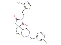 5-ethyl-5-[1-(3-fluorobenzyl)-4-piperidinyl]-3-[2-(4-methyl-1,3-thiazol-5-yl)ethyl]-2,4-imidazolidinedione
