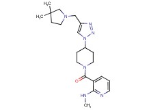 3-[(4-{4-[(3,3-dimethylpyrrolidin-1-yl)methyl]-1H-1,2,3-triazol-1-yl}piperidin-1-yl)carbonyl]-N-methylpyridin-2-amine