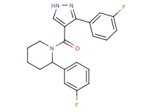 2-(3-fluorophenyl)-1-{[3-(3-fluorophenyl)-1H-pyrazol-4-yl]carbonyl}piperidine