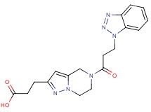 3-{5-[3-(1H-1,2,3-benzotriazol-1-yl)propanoyl]-4,5,6,7-tetrahydropyrazolo[1,5-a]pyrazin-2-yl}propanoic acid