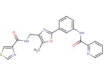 N-[3-(5-methyl-4-{[(1,3-thiazol-4-ylcarbonyl)amino]methyl}-1,3-oxazol-2-yl)phenyl]-2-pyridinecarboxamide