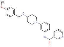 N-(3-{4-[(4-methoxybenzyl)amino]-1-piperidinyl}phenyl)nicotinamide