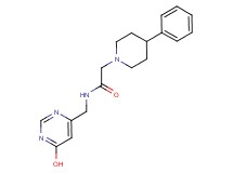 N-[(6-hydroxy-4-pyrimidinyl)methyl]-2-(4-phenyl-1-piperidinyl)acetamide