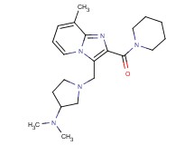 N,N-dimethyl-1-{[8-methyl-2-(piperidin-1-ylcarbonyl)imidazo[1,2-a]pyridin-3-yl]methyl}pyrrolidin-3-amine