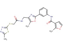 2-methyl-N-(3-{5-methyl-4-[({[(5-methyl-1,3,4-thiadiazol-2-yl)thio]acetyl}amino)methyl]-1,3-oxazol-2-yl}phenyl)-3-furamide