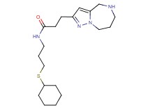N-[3-(cyclohexylthio)propyl]-3-(5,6,7,8-tetrahydro-4H-pyrazolo[1,5-a][1,4]diazepin-2-yl)propanamide hydrochloride