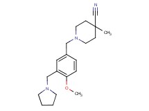 1-[4-methoxy-3-(pyrrolidin-1-ylmethyl)benzyl]-4-methylpiperidine-4-carbonitrile