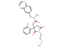 2-[3-(2-chlorophenyl)-1-(2-methoxyethyl)-2,5-dioxo-3-pyrrolidinyl]-N-methyl-N-(6-quinoxalinylmethyl)acetamide