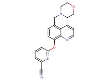 6-{[5-(morpholin-4-ylmethyl)quinolin-8-yl]oxy}pyridine-2-carbonitrile