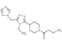 (3-{4-[4-ethyl-5-(1H-1,2,4-triazol-1-ylmethyl)-4H-1,2,4-triazol-3-yl]-1-piperidinyl}-3-oxopropyl)amine hydrochloride