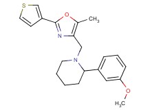 2-(3-methoxyphenyl)-1-{[5-methyl-2-(3-thienyl)-1,3-oxazol-4-yl]methyl}piperidine