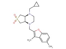 (4aR*,7aS*)-1-(cyclopropylmethyl)-4-[(3,5-dimethyl-1-benzofuran-2-yl)methyl]octahydrothieno[3,4-b]pyrazine 6,6-dioxide