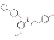 2-[(1-cyclopentyl-4-piperidinyl)oxy]-N-[2-(4-hydroxyphenyl)ethyl]-5-methoxybenzamide