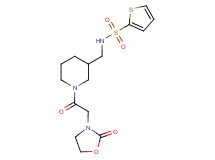 N-({1-[2-(2-oxo-1,3-oxazolidin-3-yl)acetyl]-3-piperidinyl}methyl)-2-thiophenesulfonamide