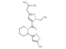 1-[(1-ethyl-3-isobutyl-1H-pyrazol-5-yl)carbonyl]-2-(5-methyl-3-isoxazolyl)piperidine