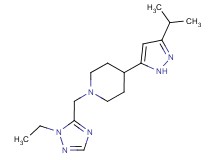 1-[(1-ethyl-1H-1,2,4-triazol-5-yl)methyl]-4-(3-isopropyl-1H-pyrazol-5-yl)piperidine