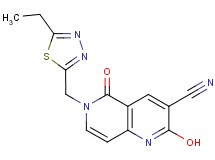 6-[(5-ethyl-1,3,4-thiadiazol-2-yl)methyl]-2-hydroxy-5-oxo-5,6-dihydro-1,6-naphthyridine-3-carbonitrile