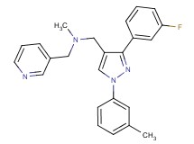 1-[3-(3-fluorophenyl)-1-(3-methylphenyl)-1H-pyrazol-4-yl]-N-methyl-N-(3-pyridinylmethyl)methanamine