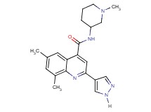 6,8-dimethyl-N-(1-methyl-3-piperidinyl)-2-(1H-pyrazol-4-yl)-4-quinolinecarboxamide trifluoroacetate