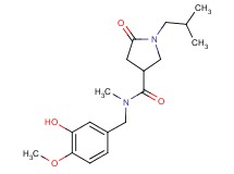 N-(3-hydroxy-4-methoxybenzyl)-1-isobutyl-N-methyl-5-oxopyrrolidine-3-carboxamide