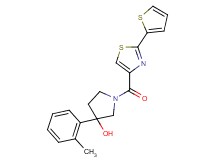 3-(2-methylphenyl)-1-{[2-(2-thienyl)-1,3-thiazol-4-yl]carbonyl}-3-pyrrolidinol