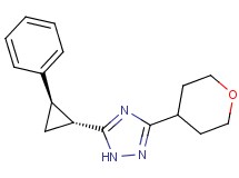 5-[(1R*,2R*)-2-phenylcyclopropyl]-3-(tetrahydro-2H-pyran-4-yl)-1H-1,2,4-triazole