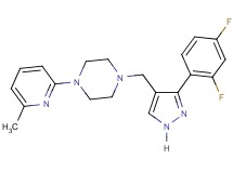 1-{[3-(2,4-difluorophenyl)-1H-pyrazol-4-yl]methyl}-4-(6-methyl-2-pyridinyl)piperazine