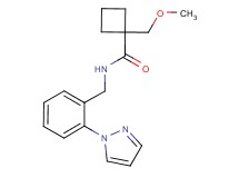 1-(methoxymethyl)-N-[2-(1H-pyrazol-1-yl)benzyl]cyclobutanecarboxamide