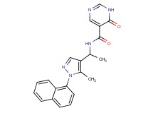 N-{1-[5-methyl-1-(1-naphthyl)-1H-pyrazol-4-yl]ethyl}-6-oxo-1,6-dihydropyrimidine-5-carboxamide