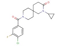 9-(4-chloro-3-fluorobenzoyl)-2-cyclopropyl-2,9-diazaspiro[5.5]undecan-3-one