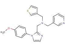 1-[1-(4-methoxyphenyl)-1H-imidazol-2-yl]-N-(pyridin-3-ylmethyl)-N-(3-thienylmethyl)methanamine