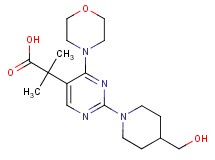2-{2-[4-(hydroxymethyl)piperidin-1-yl]-4-morpholin-4-ylpyrimidin-5-yl}-2-methylpropanoic acid