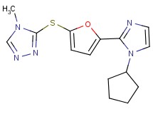 3-{[5-(1-cyclopentyl-1H-imidazol-2-yl)-2-furyl]thio}-4-methyl-4H-1,2,4-triazole