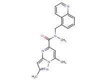N,2,7-trimethyl-N-(5-quinolinylmethyl)pyrazolo[1,5-a]pyrimidine-5-carboxamide