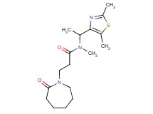 N-[1-(2,5-dimethyl-1,3-thiazol-4-yl)ethyl]-N-methyl-3-(2-oxoazepan-1-yl)propanamide