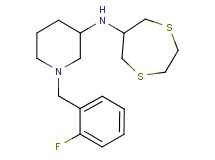 N-1,4-dithiepan-6-yl-1-(2-fluorobenzyl)-3-piperidinamine