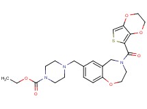 ethyl 4-{[4-(2,3-dihydrothieno[3,4-b][1,4]dioxin-5-ylcarbonyl)-2,3,4,5-tetrahydro-1,4-benzoxazepin-7-yl]methyl}-1-piperazinecarboxylate