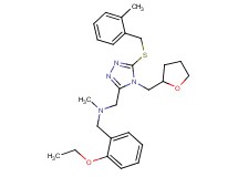(2-ethoxybenzyl)methyl{[5-[(2-methylbenzyl)thio]-4-(tetrahydro-2-furanylmethyl)-4H-1,2,4-triazol-3-yl]methyl}amine