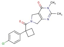 6-{[1-(4-chlorophenyl)cyclobutyl]carbonyl}-2,3-dimethyl-3,5,6,7-tetrahydro-4H-pyrrolo[3,4-d]pyrimidin-4-one