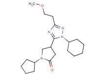 4-[1-cyclohexyl-3-(2-methoxyethyl)-1H-1,2,4-triazol-5-yl]-1-cyclopentylpyrrolidin-2-one