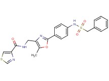 N-[(2-{4-[(benzylsulfonyl)amino]phenyl}-5-methyl-1,3-oxazol-4-yl)methyl]-1,3-thiazole-4-carboxamide