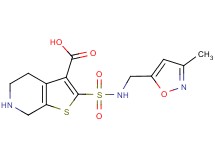 2-({[(3-methylisoxazol-5-yl)methyl]amino}sulfonyl)-4,5,6,7-tetrahydrothieno[2,3-c]pyridine-3-carboxylic acid