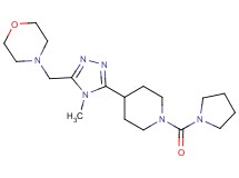 4-({4-methyl-5-[1-(pyrrolidin-1-ylcarbonyl)piperidin-4-yl]-4H-1,2,4-triazol-3-yl}methyl)morpholine