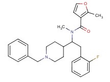 N-[1-(1-benzyl-4-piperidinyl)-2-(2-fluorophenyl)ethyl]-N,2-dimethyl-3-furamide
