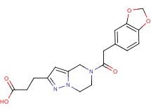 3-[5-(1,3-benzodioxol-5-ylacetyl)-4,5,6,7-tetrahydropyrazolo[1,5-a]pyrazin-2-yl]propanoic acid