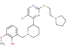 2-methoxy-6-{[3-(2-{[2-(1-pyrrolidinyl)ethyl]thio}-4-pyrimidinyl)-1-piperidinyl]methyl}phenol