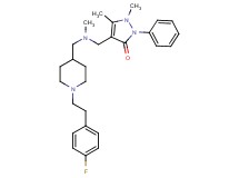 4-{[({1-[2-(4-fluorophenyl)ethyl]-4-piperidinyl}methyl)(methyl)amino]methyl}-1,5-dimethyl-2-phenyl-1,2-dihydro-3H-pyrazol-3-one