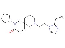 2-cyclopentyl-8-[2-(2-ethyl-1H-imidazol-1-yl)ethyl]-2,8-diazaspiro[5.5]undecan-3-one
