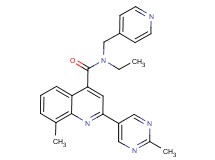 N-ethyl-8-methyl-2-(2-methylpyrimidin-5-yl)-N-(pyridin-4-ylmethyl)quinoline-4-carboxamide