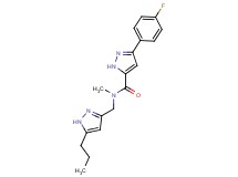3-(4-fluorophenyl)-N-methyl-N-[(5-propyl-1H-pyrazol-3-yl)methyl]-1H-pyrazole-5-carboxamide
